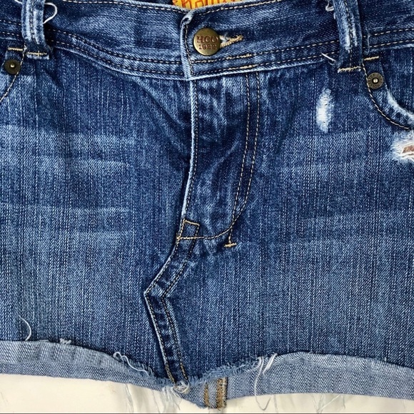 Hollister Distressed Micro Mini Jean Skirt Y2K - Picture 6 of 11
